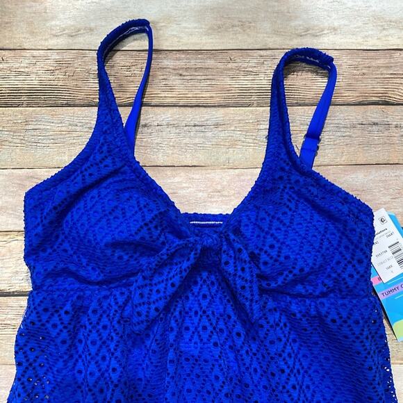 Swim Solutions Bow Front Swim Dress NWT - Picture 2 of 4